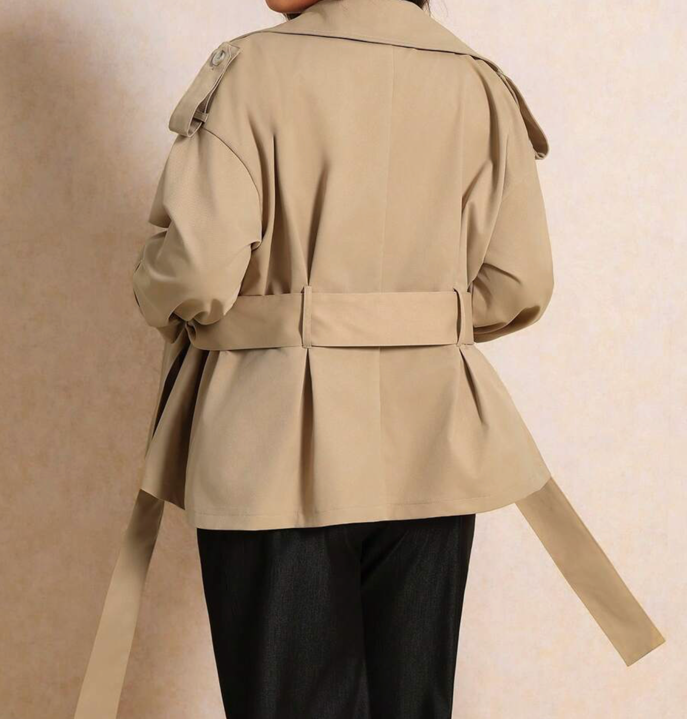 "The Timeless" Short Sand Beige Trench Coat