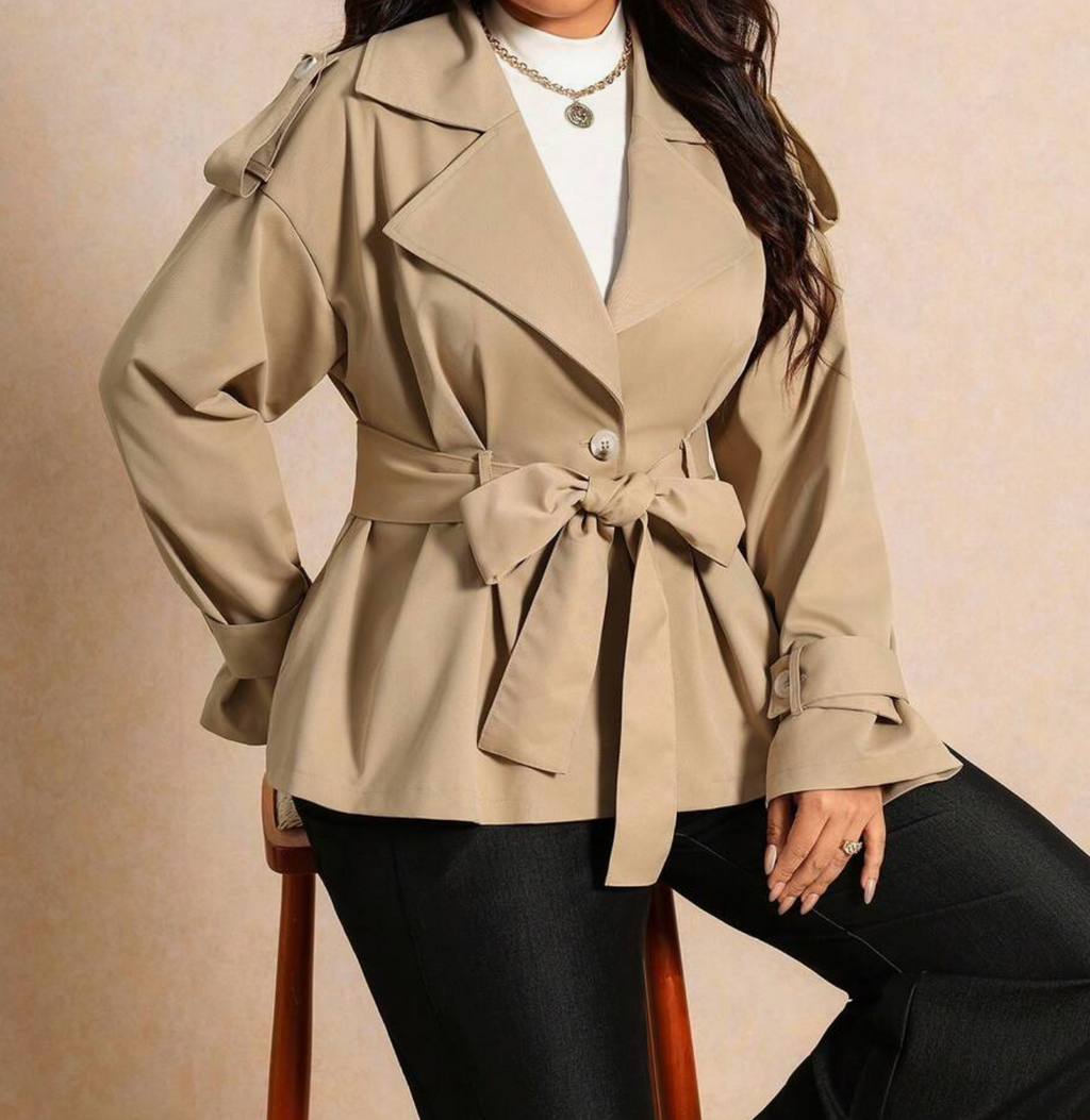 "The Timeless" Short Sand Beige Trench Coat