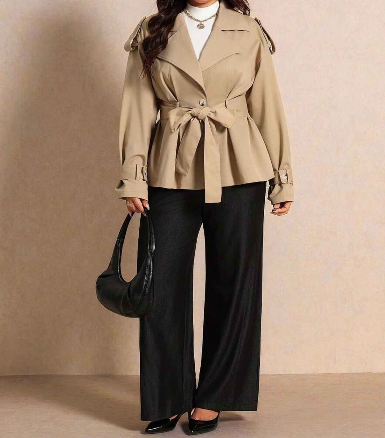 "The Timeless" Short Sand Beige Trench Coat