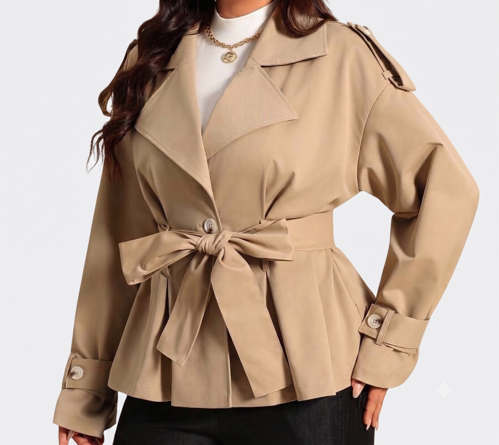 "The Timeless" Short Sand Beige Trench Coat