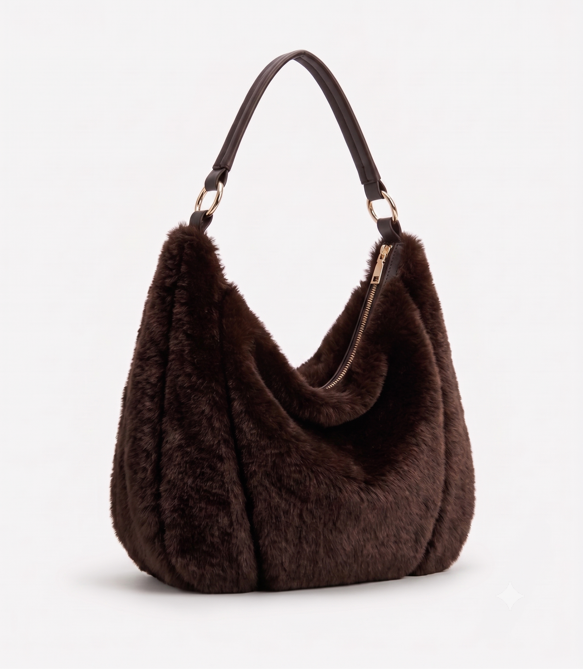 Le sac à bandoulière Signature en fausse fourrure moelleuse